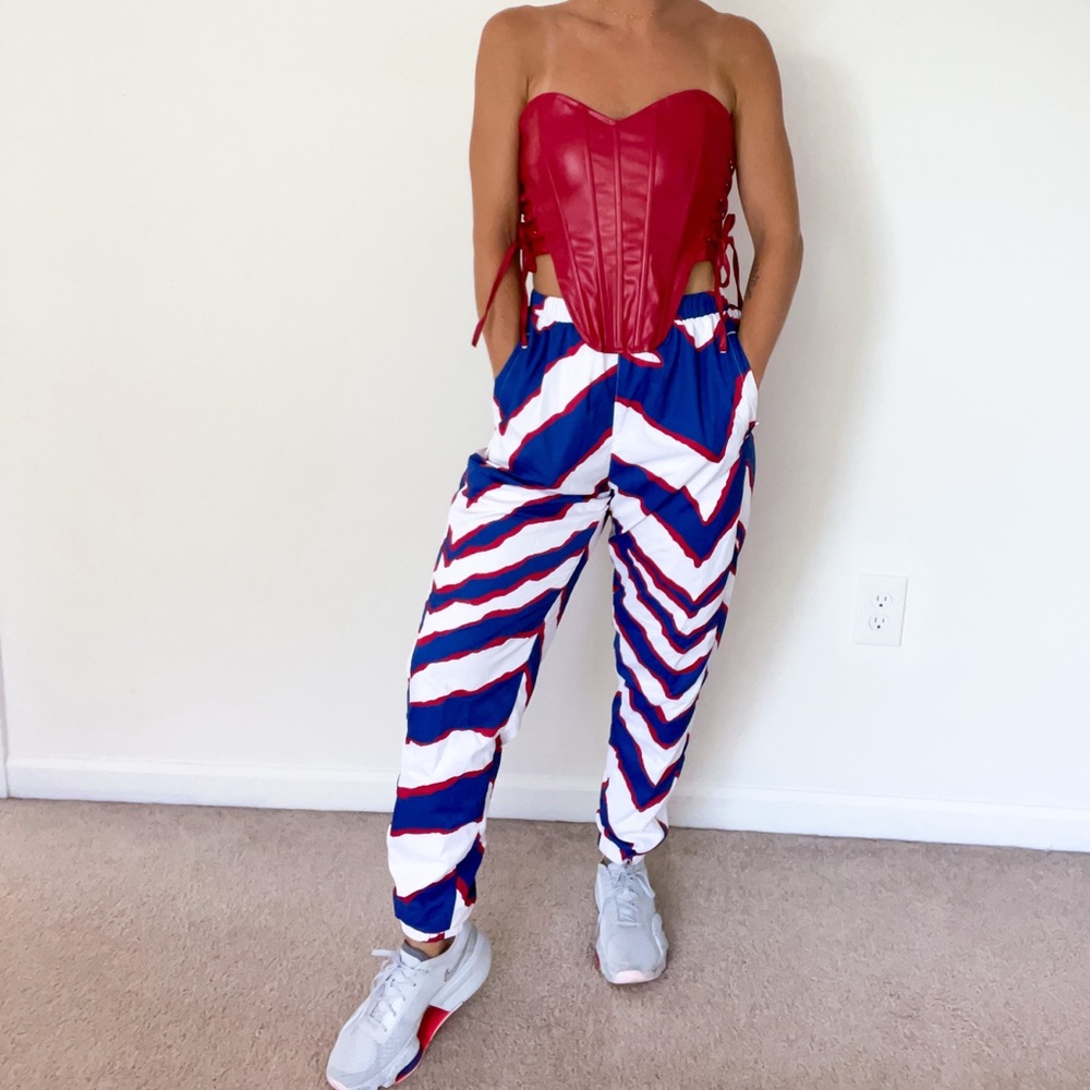 Buffalo bills zebra inspired track pants